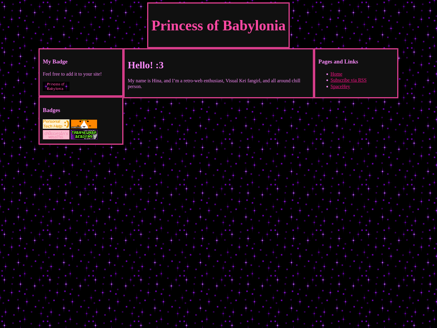 Princess of Babylonia’s website